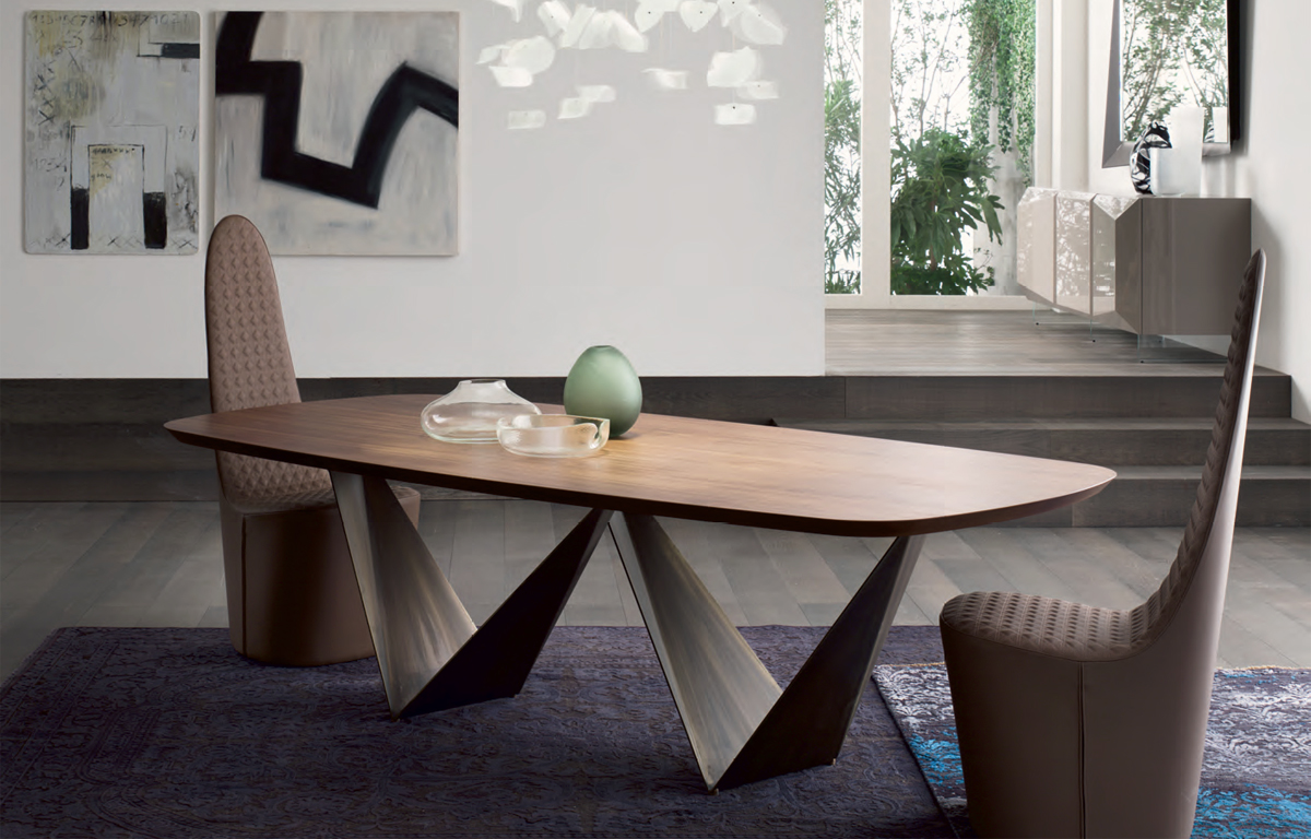 Стол REFLEX PRISMA 72 STEEL BEVEL WOOD