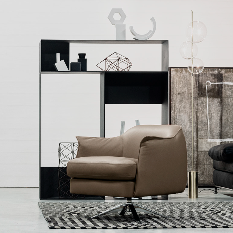 Кресло вращающееся CIERRE BOHEME 1GB_swivel armchair with low back