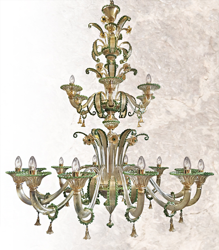 Люстра PATRIZIA VOLPATO 3180/12+6 CRYSTAL GOLD
