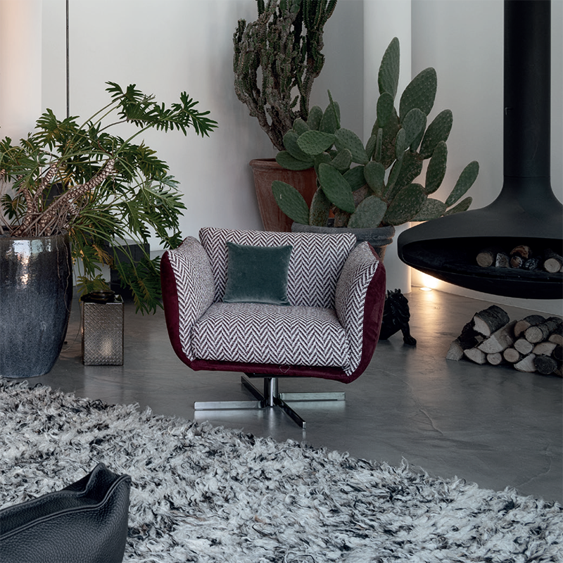 Кресло вращающееся CIERRE AMELIE 1PG_swivel armchair
