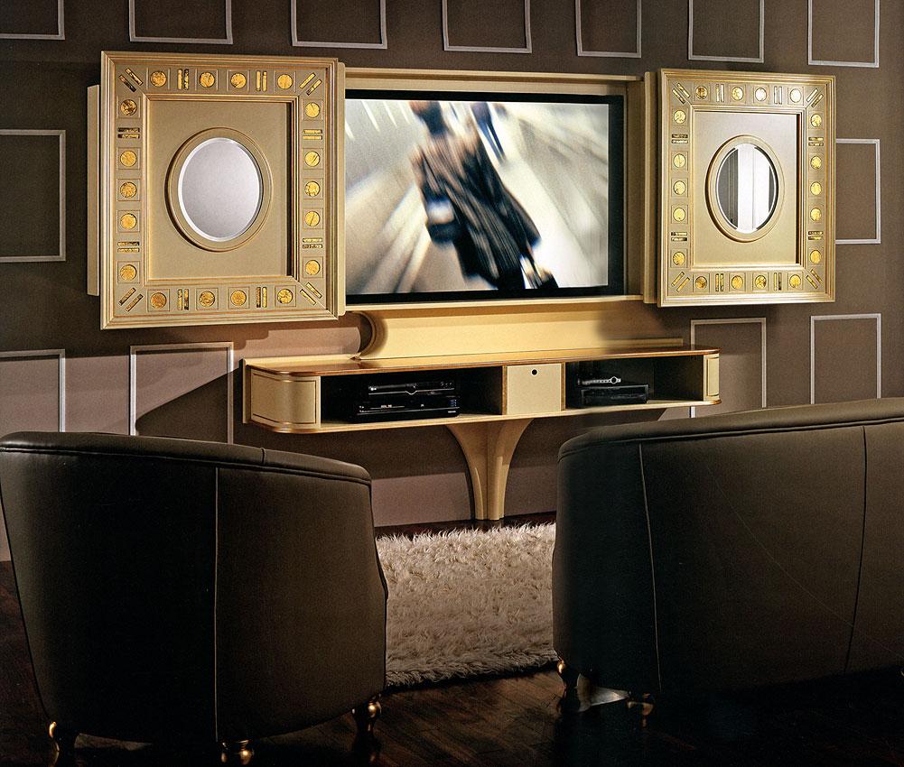 Стойка для TV–HI–FI VISMARA Sliding Home Cinema-Glass Eyes